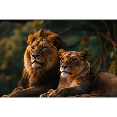 Lion Couple Canvas